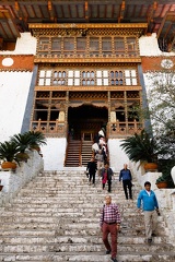 Upwards to Dzong Entrance
